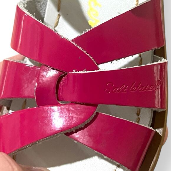 Salt Water Sandals by Hoy Shoe The Original Sandal Shiny Fuchsia Size Girls 7 - Picture 6 of 6